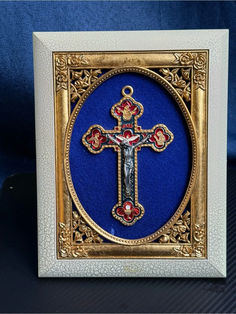 Size 9x7 - Vatican Jubilee 2000 Christus Heri Hodie Semper Framed Cross Art